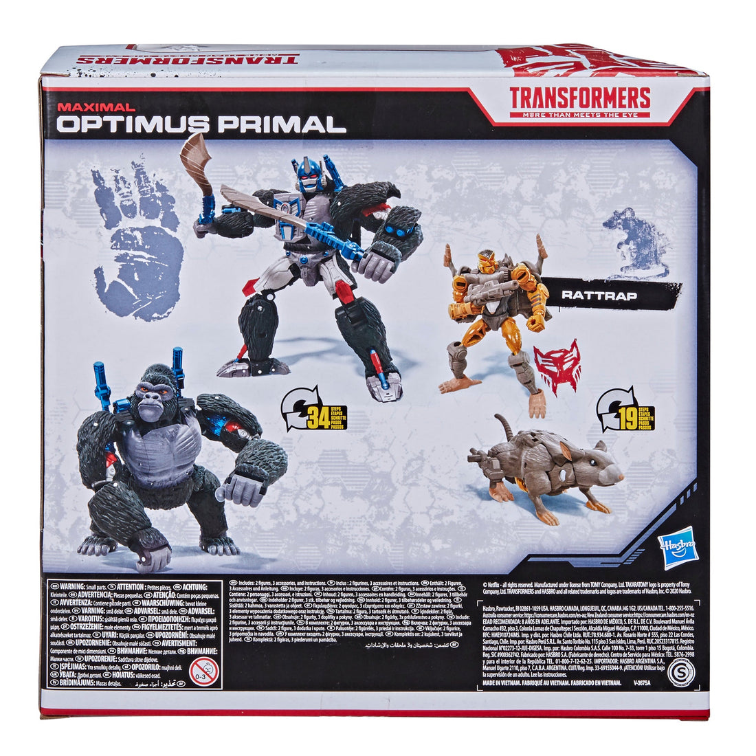 Transformers War for Cybertron Series-Inspired Optimus Primal and Rattrap