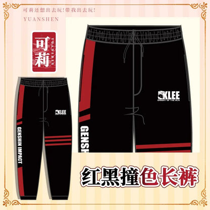 Anime Genshin Impact Klee Style Composite Pants