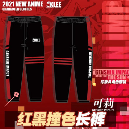 Anime Genshin Impact Klee Style Composite Pants